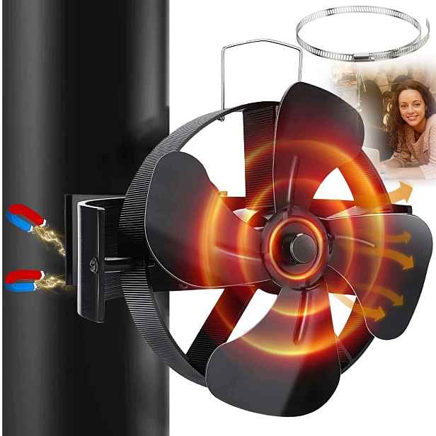 Krbový Ventilátor, Termoelektrický Ventilátor Napájený Teplem Do Krbu