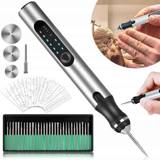 Akumulátorová Mini Přesná Bruska Multitool Usb 18000 Ot/min Příslušenství