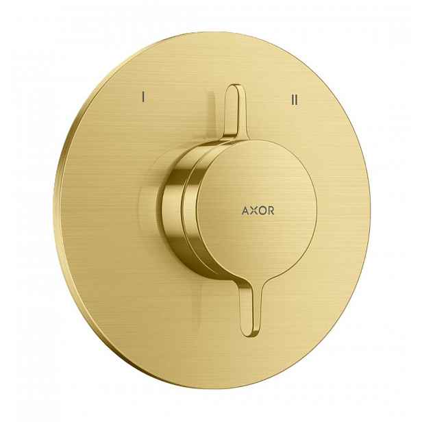 Axor One - Baterie pod omítku, pro 2 spotřebiče, kartáčovaná mosaz 48415950