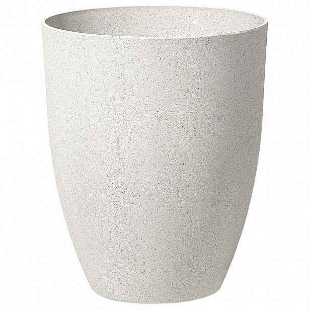 Beliani KVĚTINÁČ krémově bílý kulatý 43/43/52 cm Croton