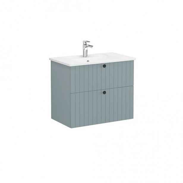 Koupelnová skříňka s umyvadlem Vitra Root 80x67x46 cm zelená mat ROOTG80GINTS