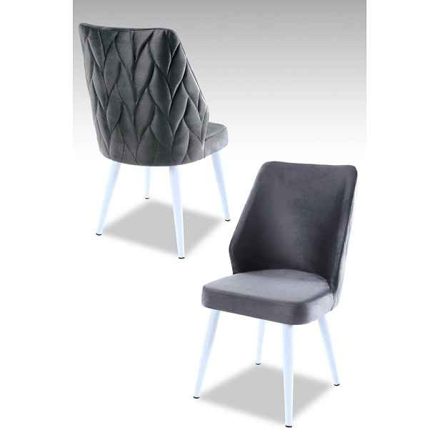 Sada židlí (4 kusy) Pufi - Grey, White