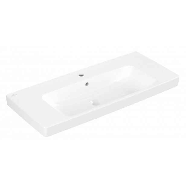 Villeroy & Boch Architectura - Umyvadlo 100x45 cm, s přepadem, otvor pro baterii, alpská bílá 4A87A501