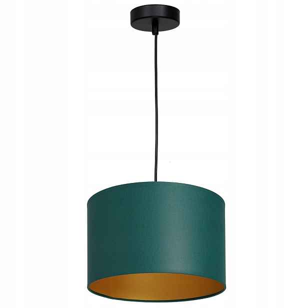 Luminex Závěsná lampa Arden Ø25 cm Zelená/Zlatá 1xE27 15W