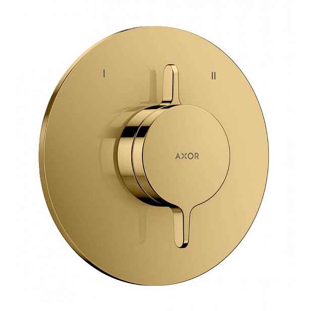 Axor One - Baterie pod omítku, pro 2 spotřebiče, leštěný vzhled zlata 48415990