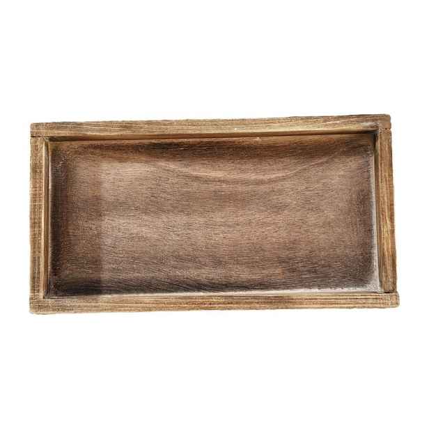 Hnědý dřevěný dekorační podnos Tio - 25*13*2 cm Posiwio