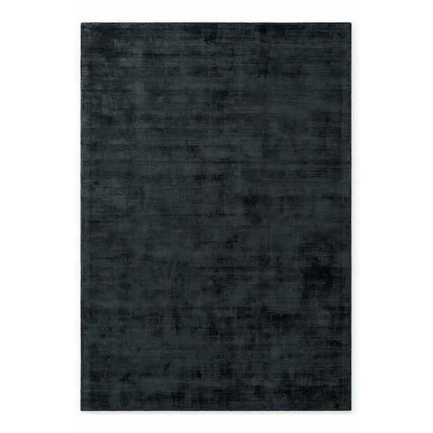Koberec černý do obývacího pokoje 160x230 cm, měkké plyšové štětiny, protiskluzový
