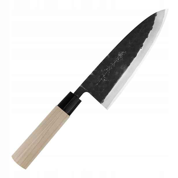 Tojiro Black Hammered Shirogami#2 Nůž Deba 18 cm
