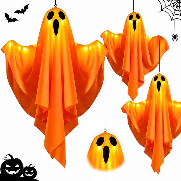 3X Led Závěsný Duch, Dekorace Na Halloween, Ozdoba, Duch, Strašidelný Přívěsek