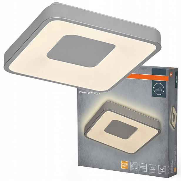 Stropní Svítidlo Led nástěnné svítidlo 24W 1450lm 3000K Teplá stříbrná Orbis Osram
