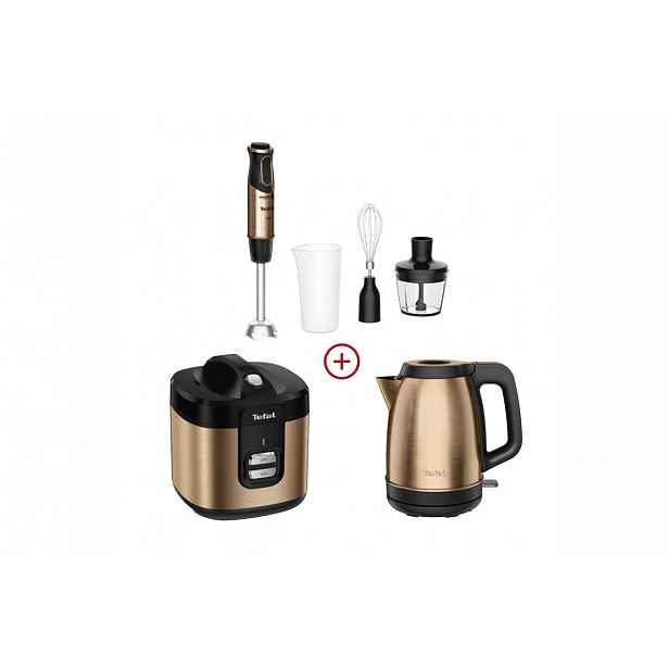 Akční set spotřebičů Tefal Coppertinto KI280G10 + RK364G10 + HB656G10