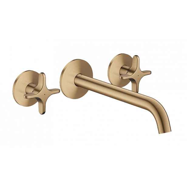 Axor One - Vanová baterie pod omítku, 3-otvorová instalace, kartáčovaný bronz 48430140