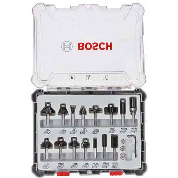 Bosch - 15dílná sada frézovacích bitů 2607017472