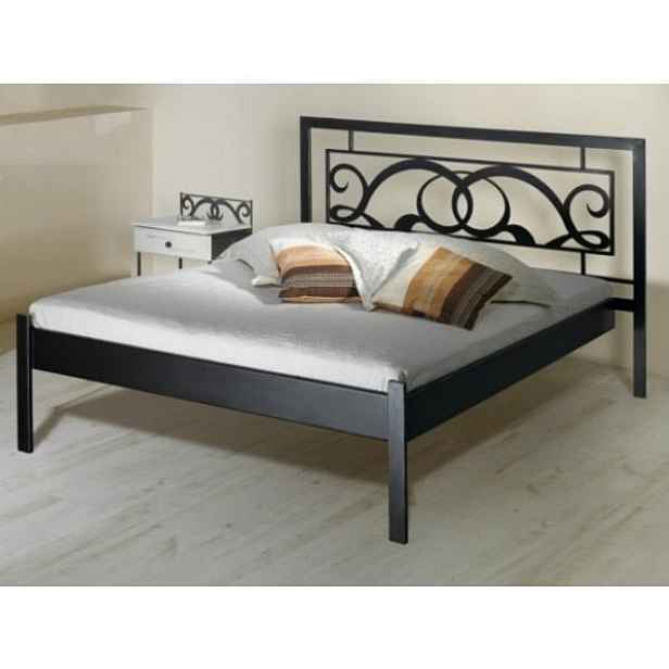 Kovová postel GRANADA 0412 Černá 5, 160x200 cm