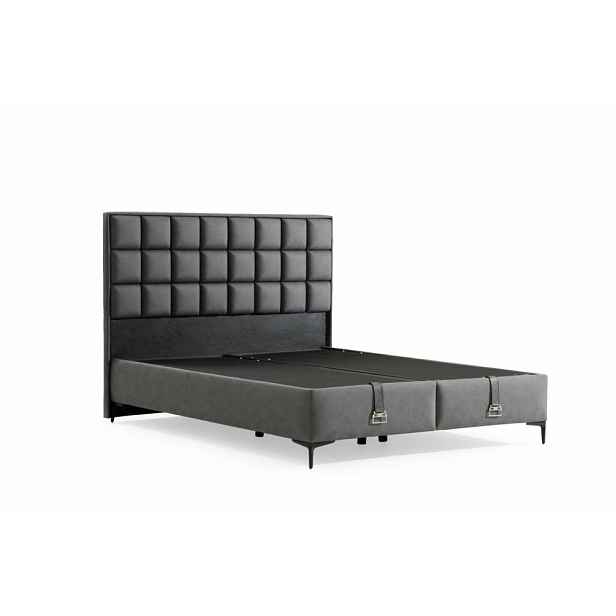 Rám dvoulůžkové postele s čelem Abella 150 x 200 - Grey