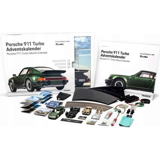 Set Porsche 911 Turbo adventní kalendář 1:43 Oak Green Franzis 1:43