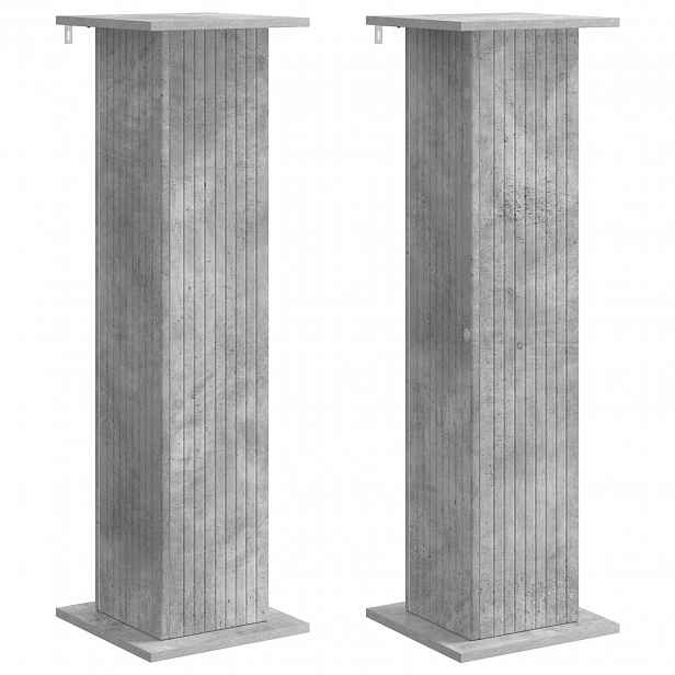 vidaXL Stojan na rostliny 2 ks Betonově šedá 30,5 x 30 x 100,5 cm