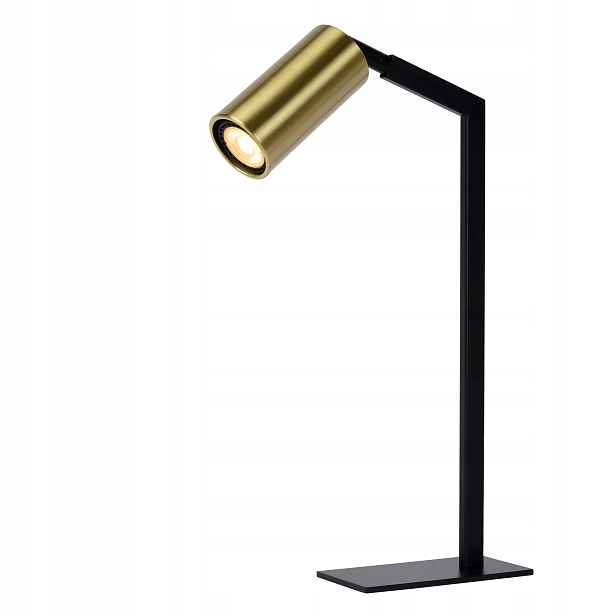 Stolní lampa reflektorová nastavitelná černá zlatá 43 cm Lucide