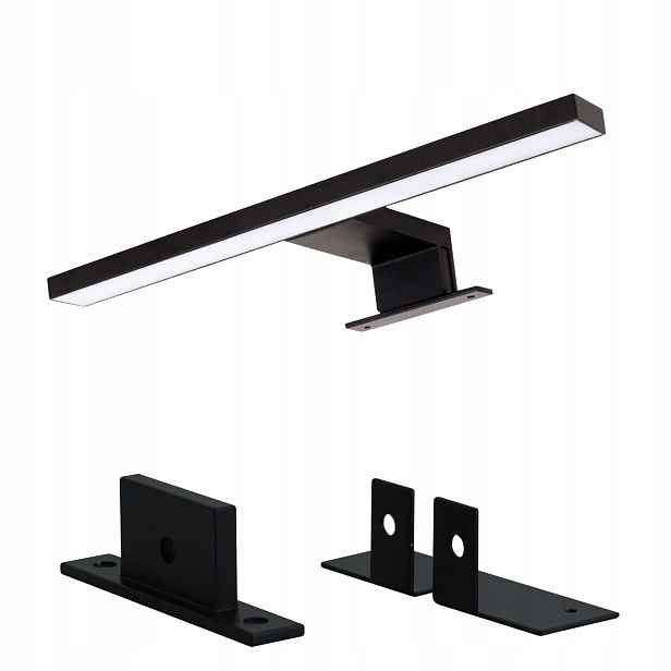 Led Koupelnové Nástěnné Svítidlo 5W Lampa Nad Zrcadlo/skříňku 3V1 Černá 30 cm