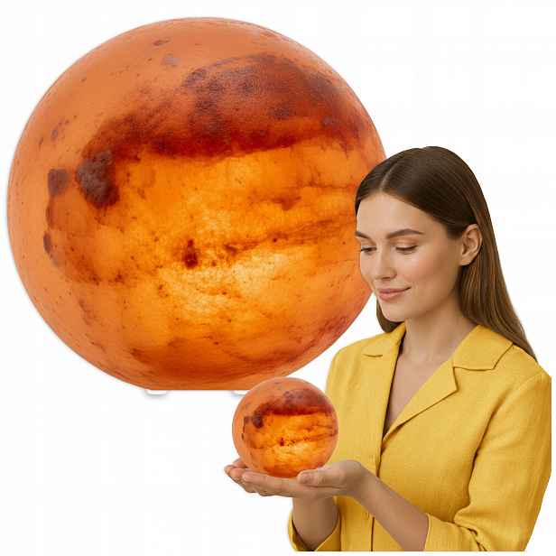 Solná lampa Himalájská 3-4 kg kulatá kulička ionizátor Luna na nožičkách moon