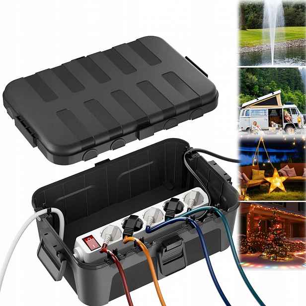 Venkovní Elektrická Skříňka IP54 Odolná Vůči Podmínkám, černá