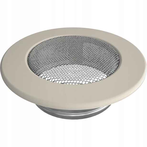 Ventilační mřížka krbová kulatá fi 100 krémová