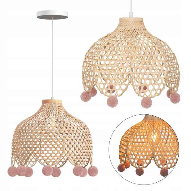 Závěsná bambusová Lampa Pro Děti Bambule Lustr Do Dětského Pokoje