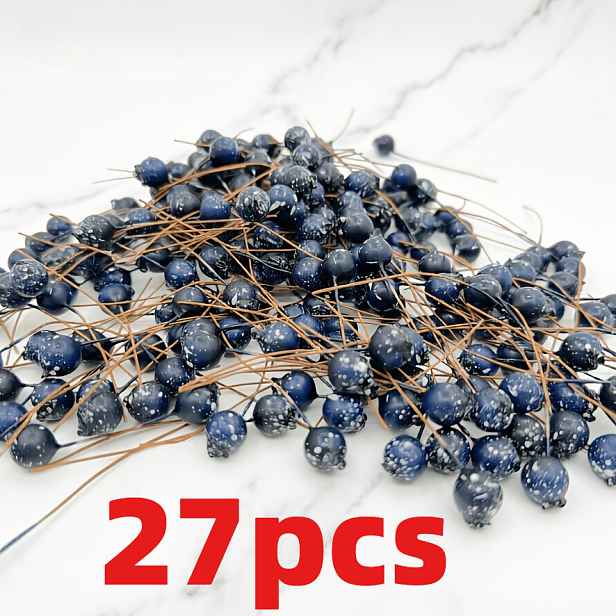 TEMU 27/57 ks Mini Umělé Květinové Prameny Blblueberry, Sprejové Květiny Blblueberry pro Výrobu Věnku pro Stvořění Atmosféry Domov Svatba Vánoční