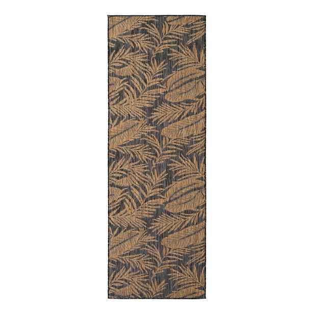Černý/hnědý vnitřní a venkovní běhoun 80x250 cm Mira 1451 – Ayyildiz Carpets
