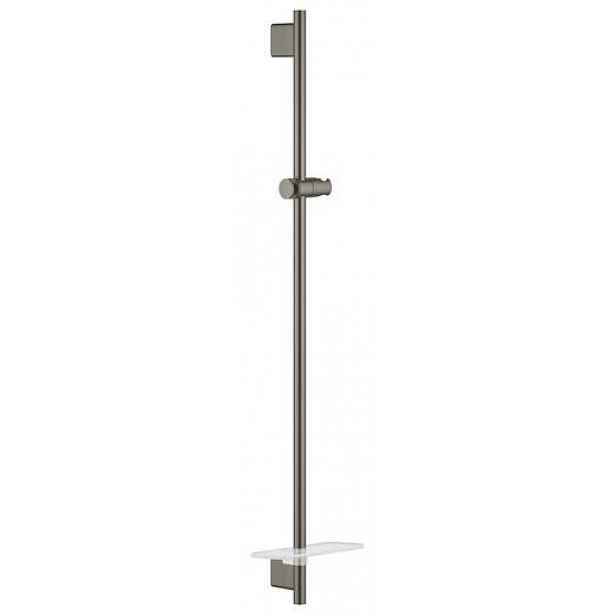 Sprchová tyč Grohe RAINSHOWER SmartActive na stěnu s poličkou kartáčovaný Hard Graphite 26603AL0