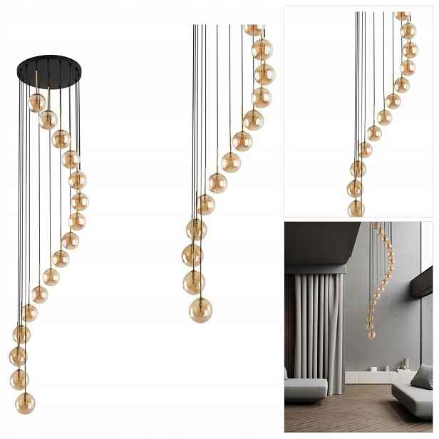Závěsná lampa zlatá Auora je moderní, nastavitelná nad postel Tk Lighting