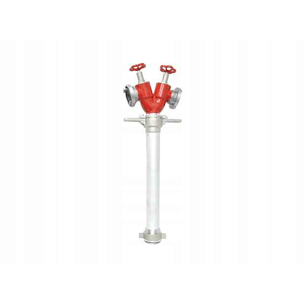 Hydraulický stojan DN80 dvojitý B/cc (2x52) s ventily a nástavci Storz 52