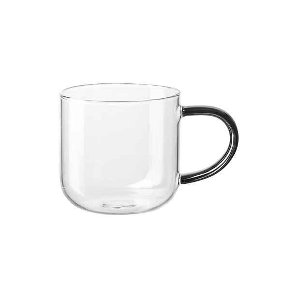 Skleněný hrnek s uchem 400 ml COPPA GLASS ASA Selection - šedý