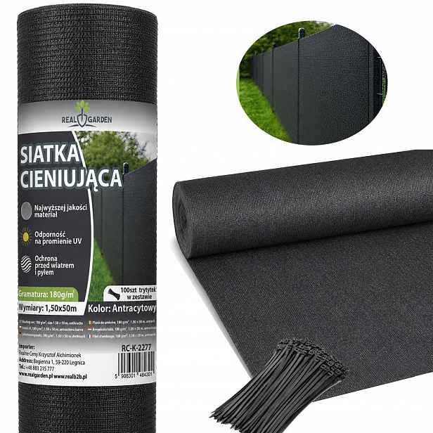 Stínící A Krycí Tkanina 1,5x50m 95% Kryt na Oplocení 180g 100 Opa