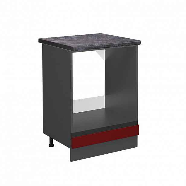 Vicco SKŘÍŇKA NA VESTAVĚNOU TROUBU R-Line Červená 60 cm , PD Antracit