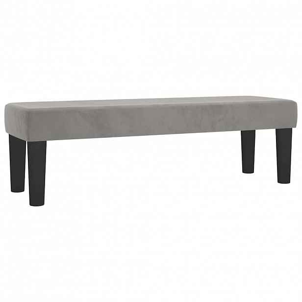 vidaXL Lavice světle šedá 100x30x30 cm samet