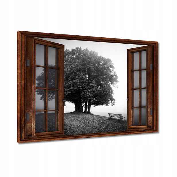 Obrazy 90x60 Krajina v šedé barvě Bw