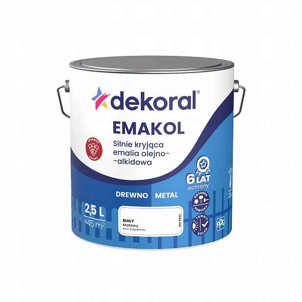 Dekoral Smalt Emakol Strong 2,5L Bílý Mat 9003