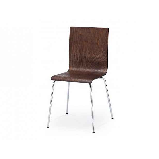 Jídelní židle hnědá, dekor wengé - výška 85 cm