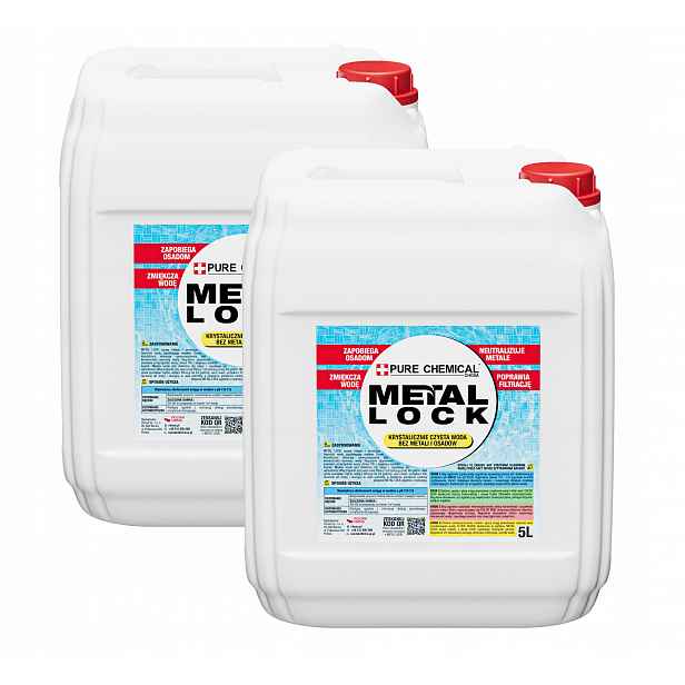 Metal Lock Chemie Do Bazénu Odstraňování Usazenin Vápníku A Kovů Z Vody 2x5L (10L)