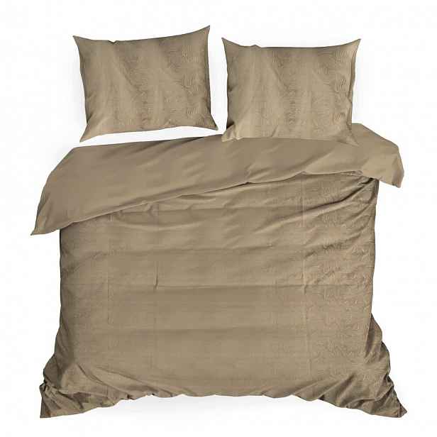 Povlečení tencel TULIA2 200x220 Eurofirany béžové s květinovým vzorem