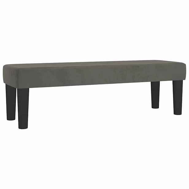 vidaXL Lavice tmavě šedá 100x30x30 cm samet