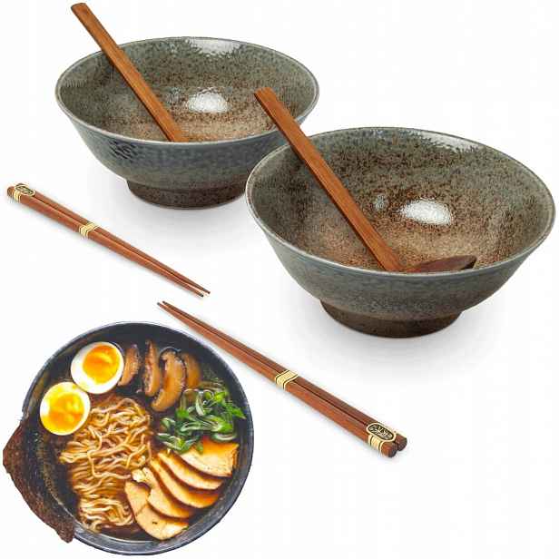 Sada misek a tyčinek na polévku a těstoviny Ramen Motiv Ki