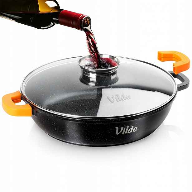 Hluboká granitová pánev se skleněnou poklicí Terruna Aroma 32 cm, 4,7 l