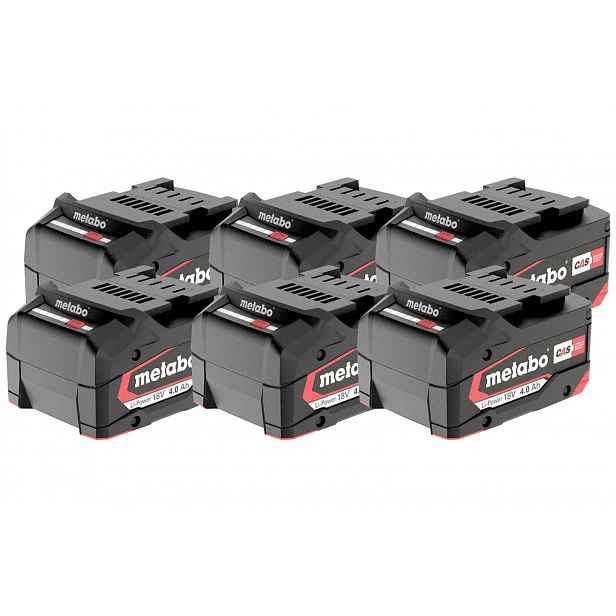 Metabo - Sada akumulátorů Li-Power 18 V 4,0 Ah, 6 ks 625151000