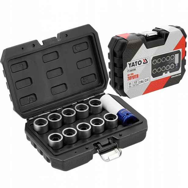 Nástavce pro bezpečnostní šrouby Toyota 11 el 1/2 CrV CrMo 17 mm YT-060396