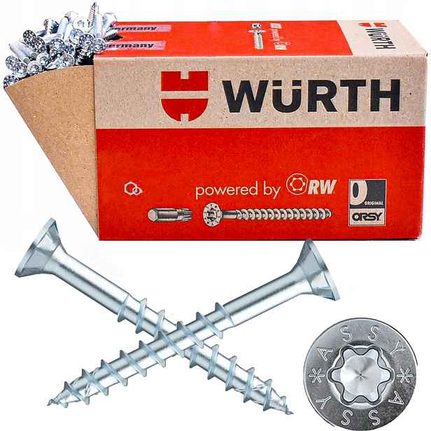 Univerzální šroub pro dřevo a nábytkové konektory 4,5X60/33 250 Ks Wurth