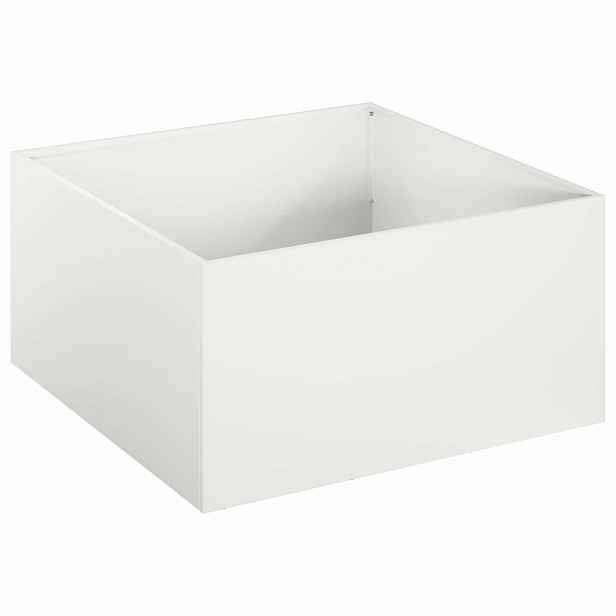 vidaXL Zahradní pěstebník Bílá 60 x 60 x 30 cm Studená válcovaná ocel