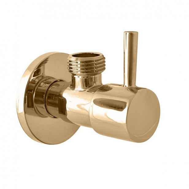 Rohový ventil RAV Slezák 1/2''x1/2'' zlatá RV0212Z