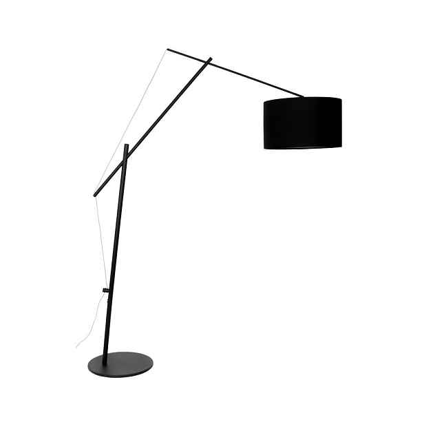 Černá stojací lampa White Label Tokio